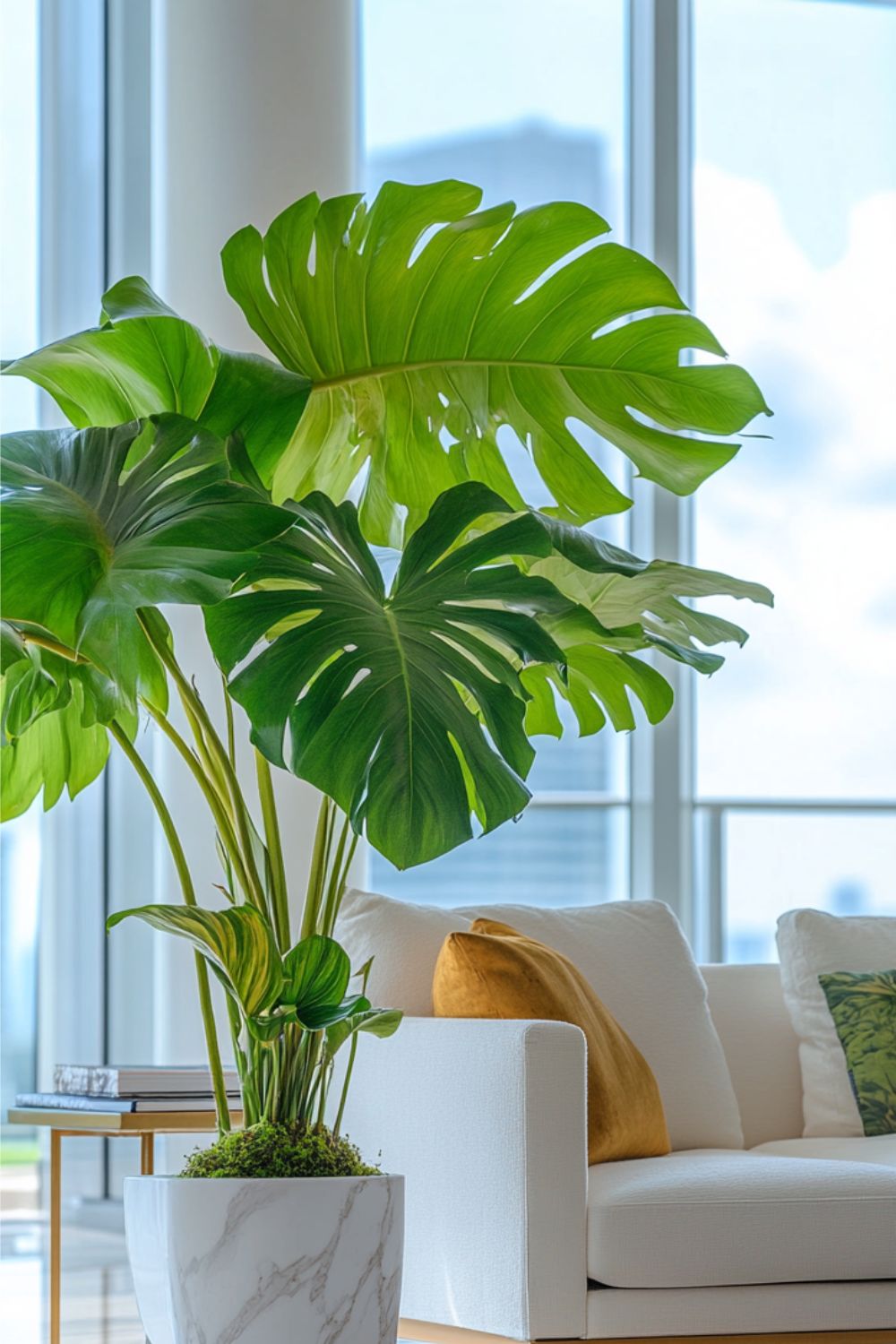 Image showcasing 30 Living Room Plants Ideas – casa4everyone.com