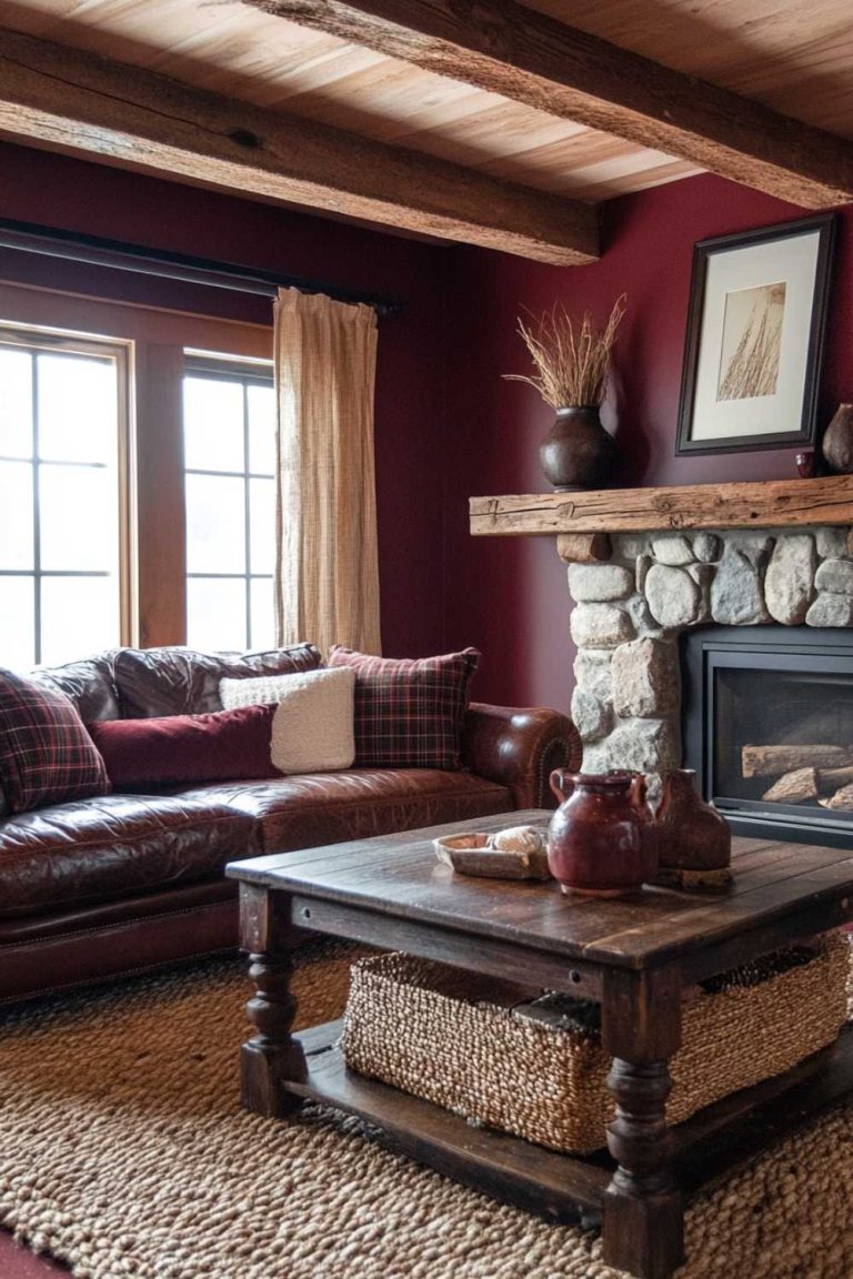 Burgundy Walls Living Room Ideas: Transform Your Space with Rich Color ...